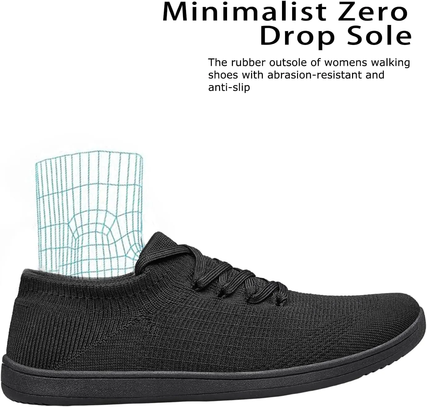 Womens Wide Toe Walking Shoes Minimalist Barefoot Shoes Zero Drop Sole Non Slip Comfortable Lightweight Wide Width Sneakers