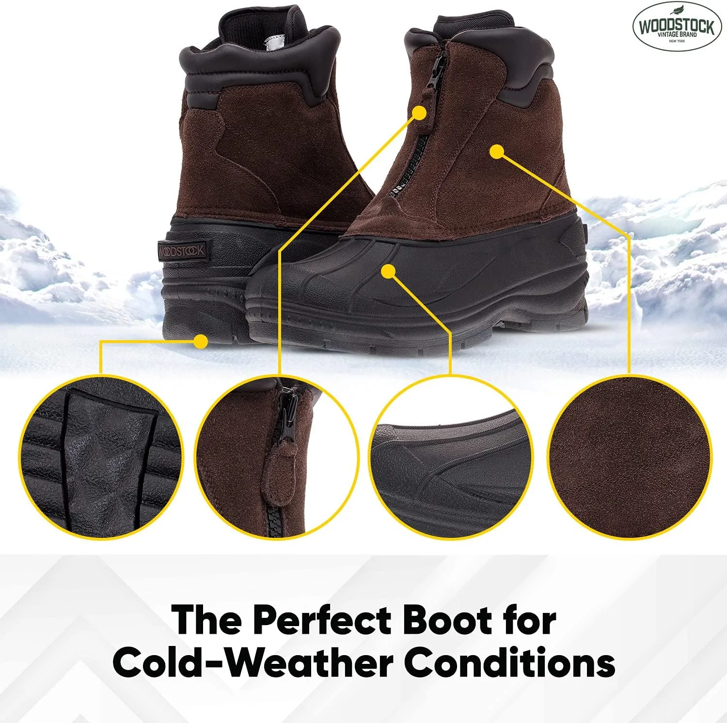 Woodstock Mens Brock Snow Boots