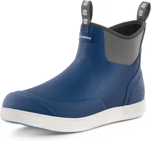 WOVENPAK Deck Boots for Men, Rain Boots Men, Waterproof Fishing Boots, Mens Deck Boots, Anti-slip Rubber Work Ankle Rain Boots Shoes for Outdoor Fishing, Boating, Size 6-13