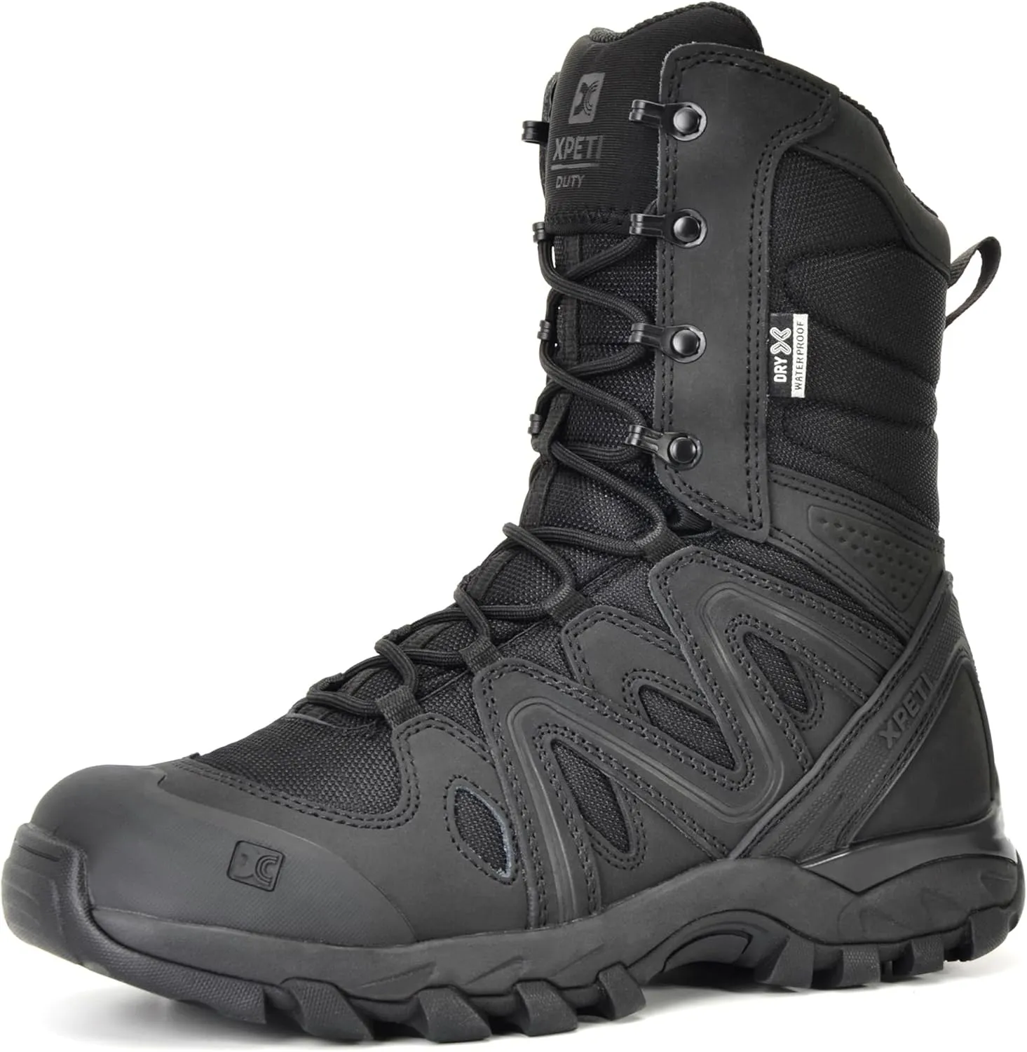 XPETI DUTY Men's X-FORCE 8'' Leather Military Boots Waterproof Tactical Boots