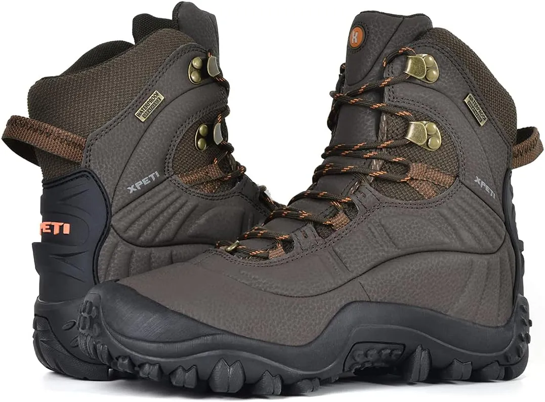XPETI Men’s Thermator Mid-Rise Lightweight Hiking Insulated Non-Slip Outdoor Boots