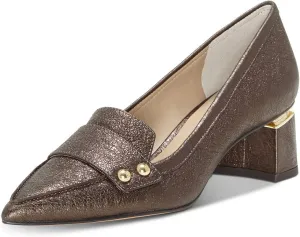 YDN Women Formal Pointed Toe Low Heel Loafers Slip On Chubky Heel Pumps Business Office Party Dress Pump Shoes