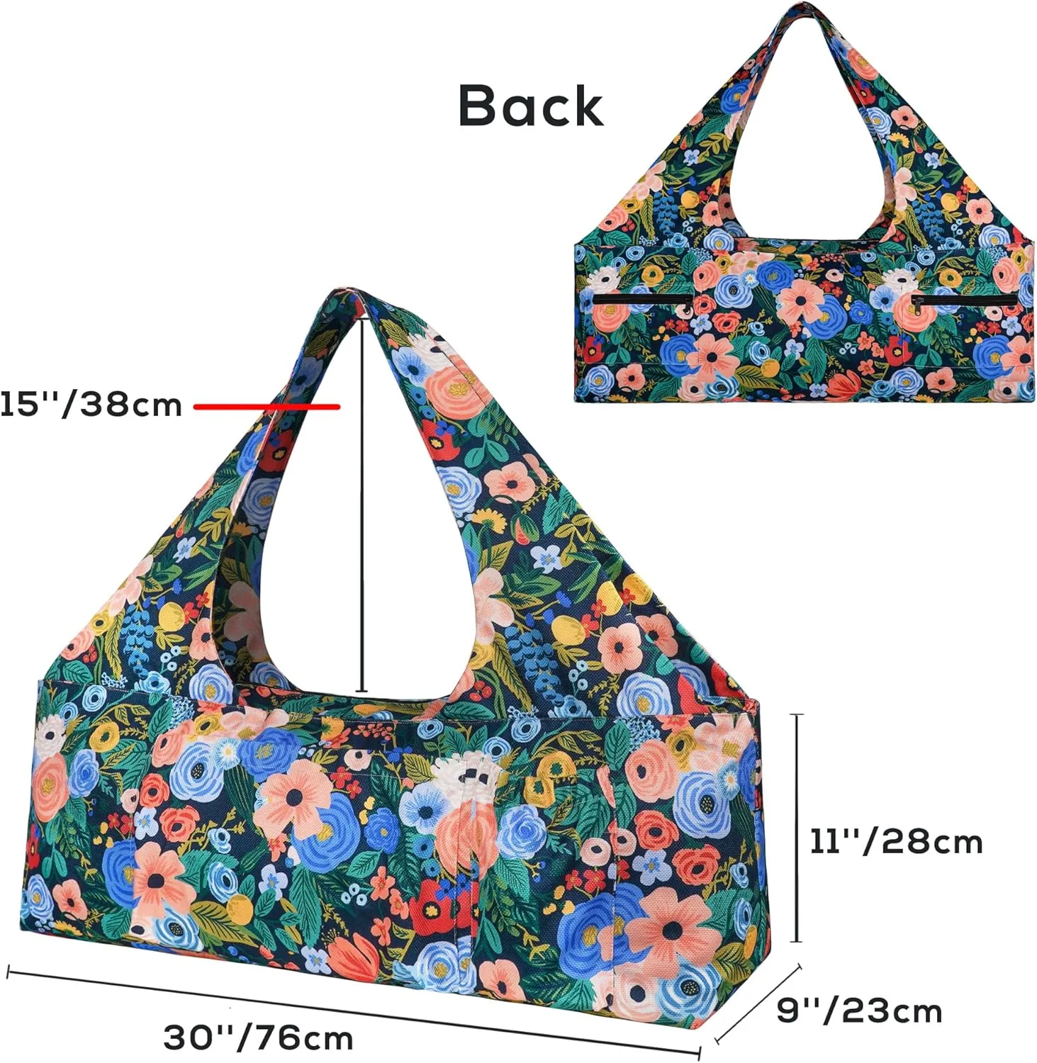Yoga Mat Bag - Large Yoga Bag with Yoga Mat Strap, Zipper and Pockets - Yoga Bags and Carriers Fits All Your Stuff - Personalized Yoga Mat Bags for Women Fits Most Size Mats