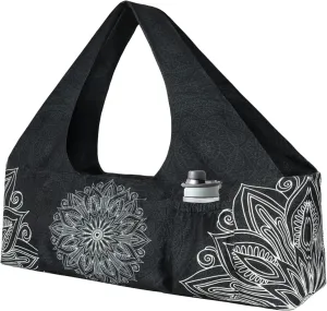 Yoga Mat Bag - Large Yoga Bag with Yoga Mat Strap, Zipper and Pockets - Yoga Bags and Carriers Fits All Your Stuff - Personalized Yoga Mat Bags for Women Fits Most Size Mats
