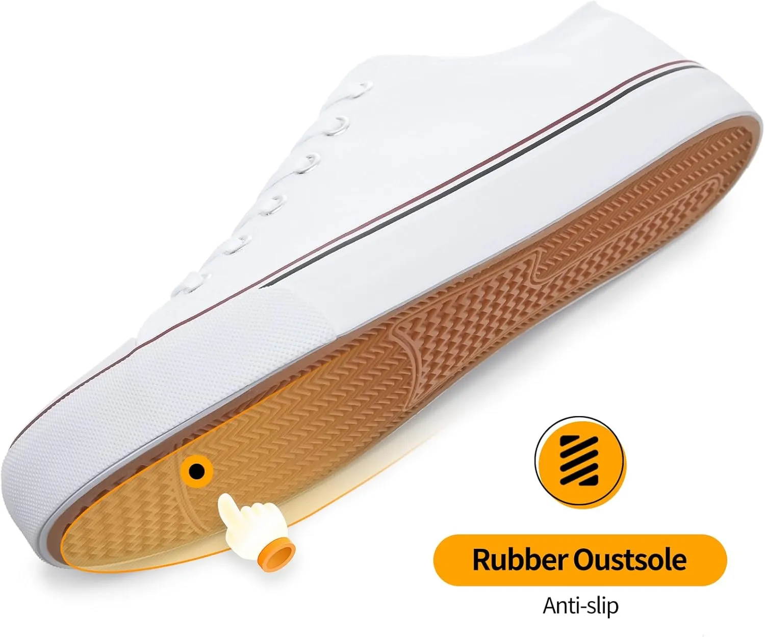 ZGR Mens Classic Casual Shoes,Lace-up Fashion Sneakers,Low Top Canvas Sneakers for Men