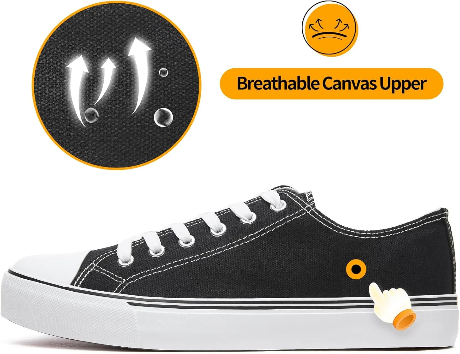 ZGR Mens Classic Casual Shoes,Lace-up Fashion Sneakers,Low Top Canvas Sneakers for Men