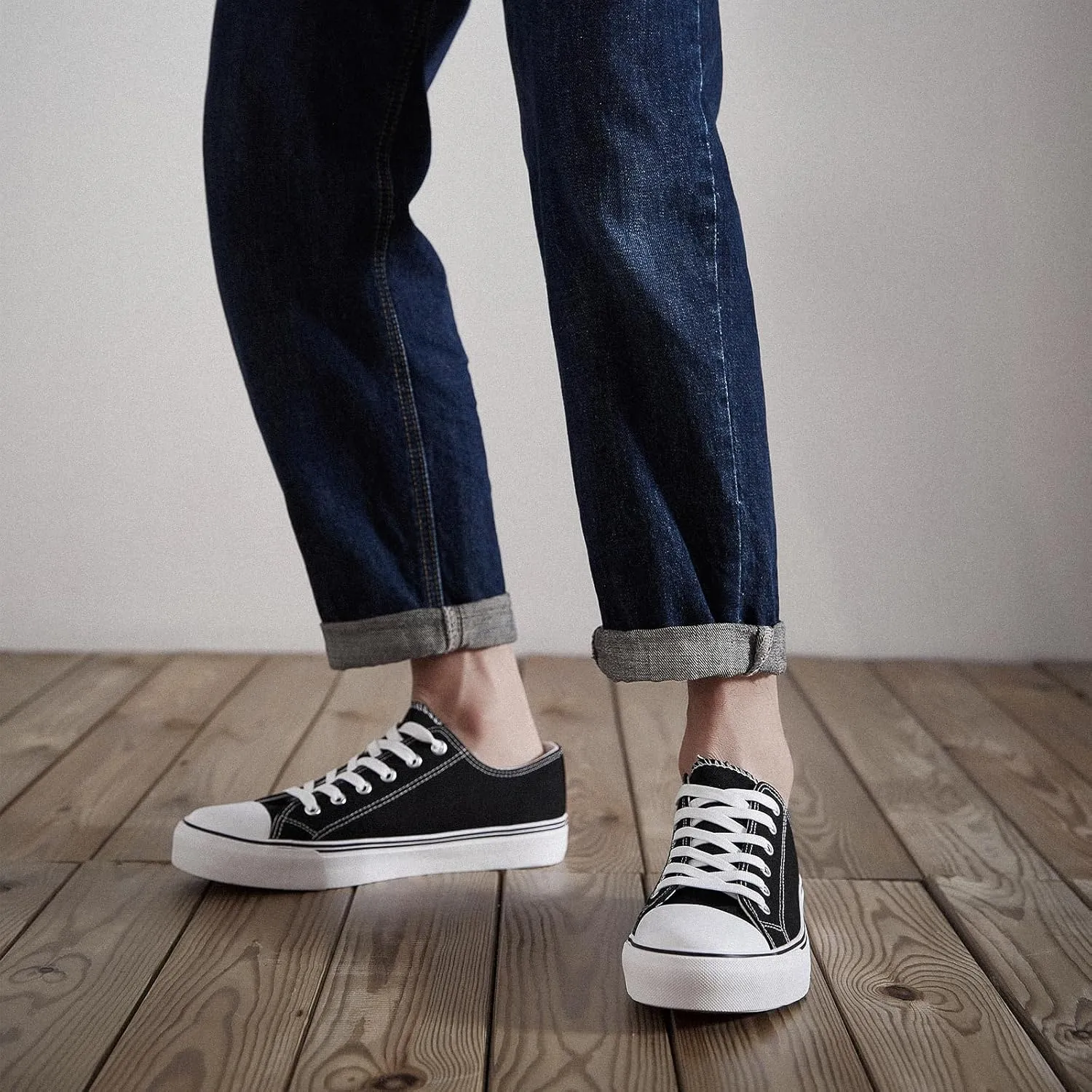 ZGR Mens Classic Casual Shoes,Lace-up Fashion Sneakers,Low Top Canvas Sneakers for Men