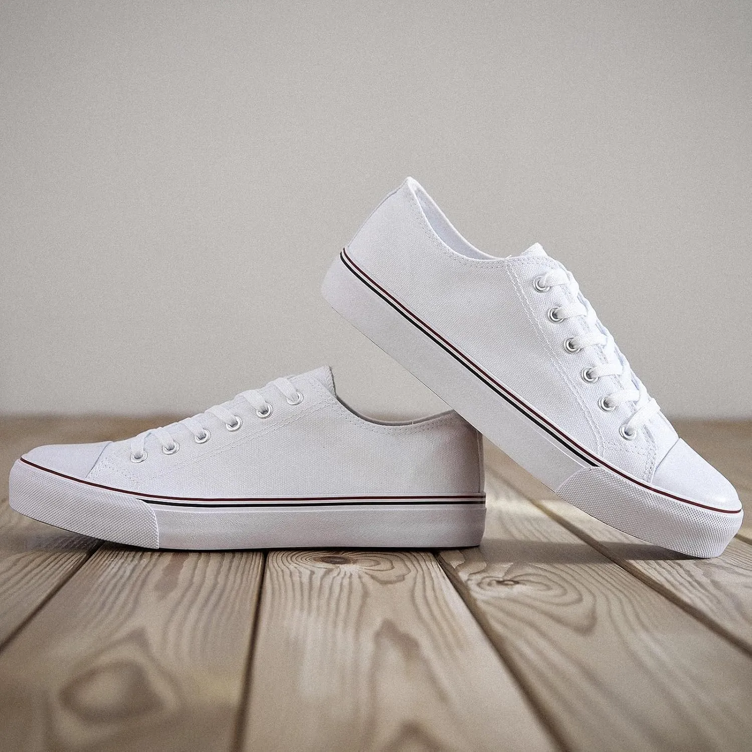 ZGR Mens Classic Casual Shoes,Lace-up Fashion Sneakers,Low Top Canvas Sneakers for Men