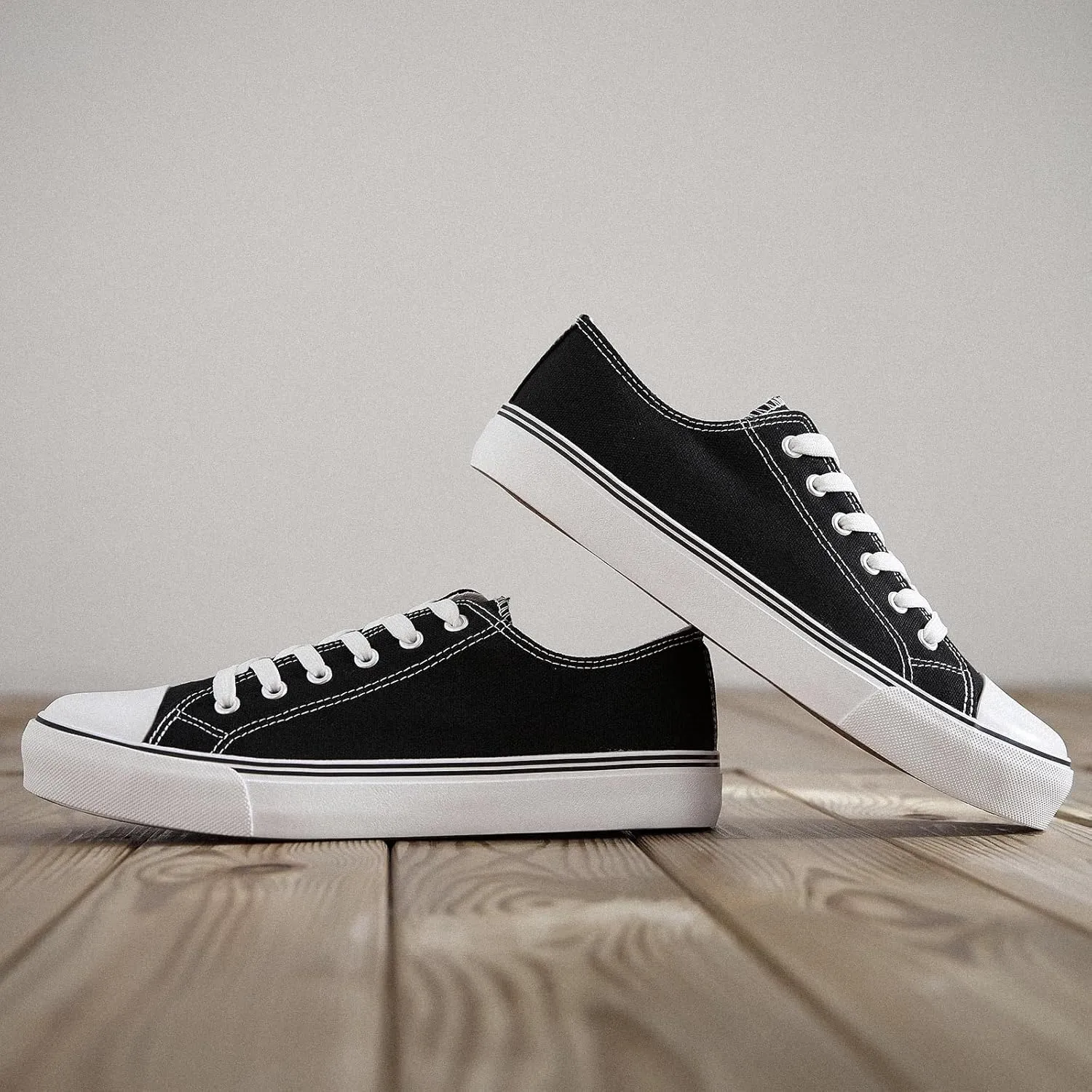 ZGR Mens Classic Casual Shoes,Lace-up Fashion Sneakers,Low Top Canvas Sneakers for Men