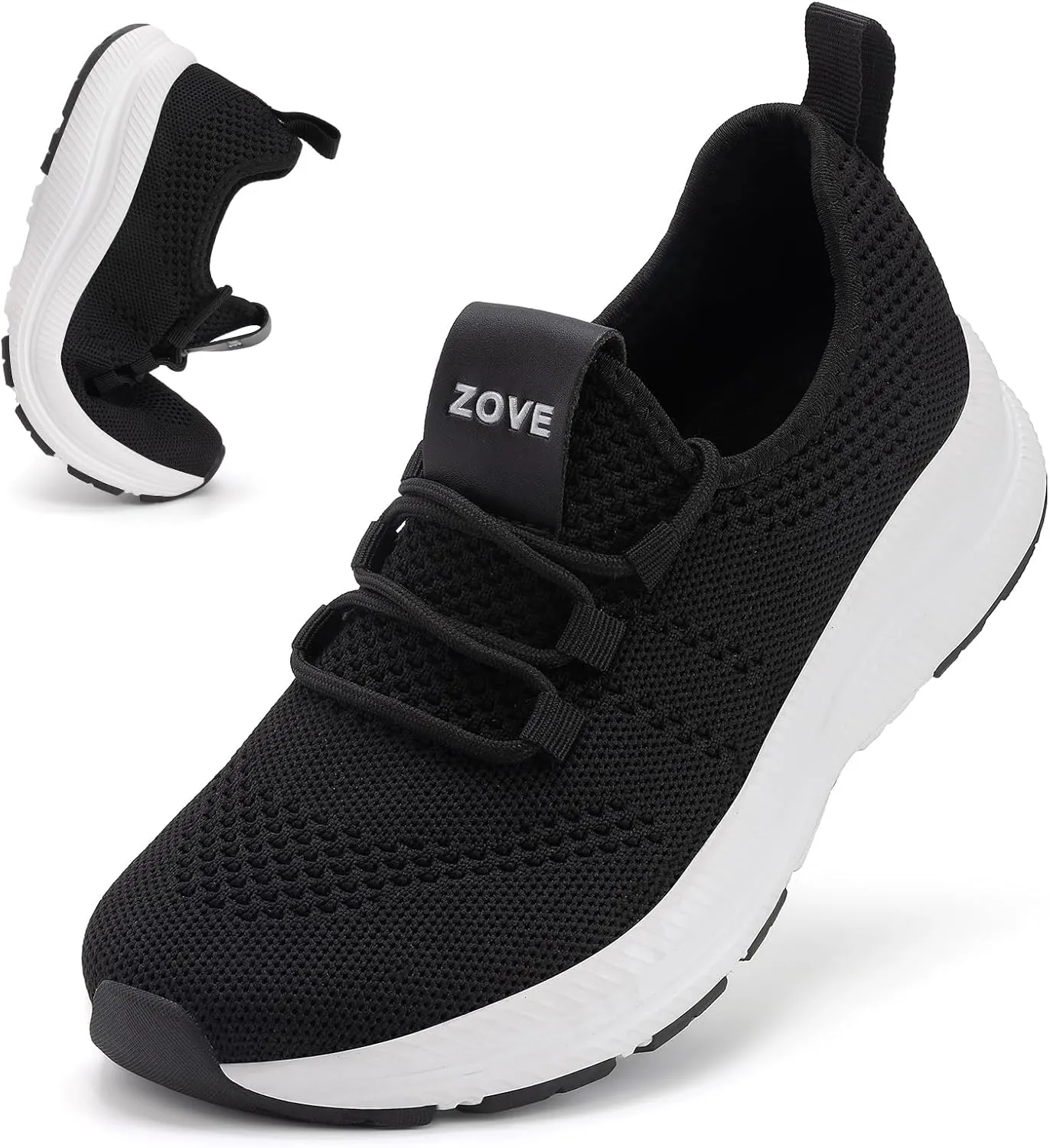 ZOVE Wide Toe Box Shoes Women Extra Wide Width Sneakers Ultra Light Road Running Shoes Non-Slip Tennis Sneakers Breathable Walking Athletic