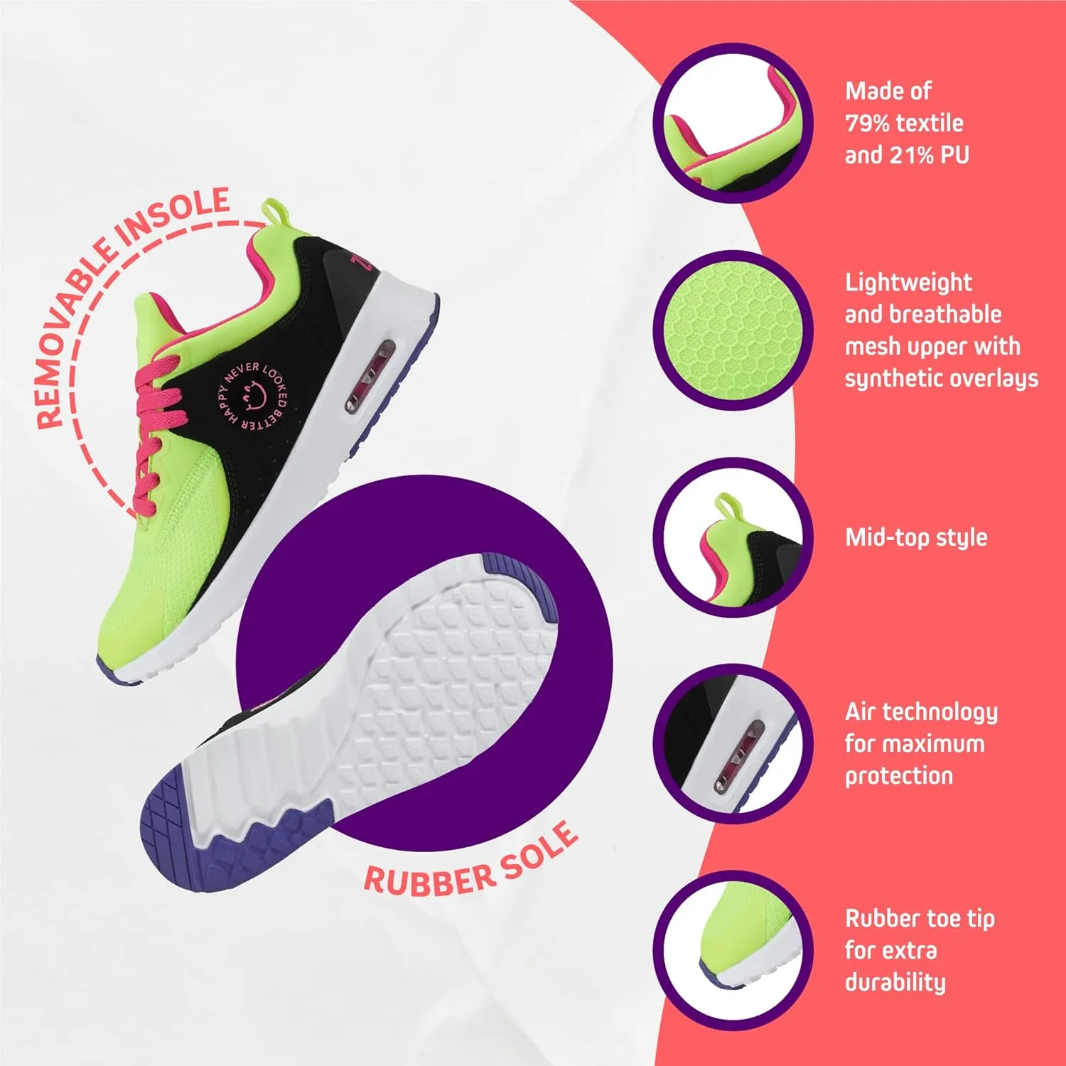 ZUMBA Women's Air Boost Sneakers, Low-Top Dance Sneakers