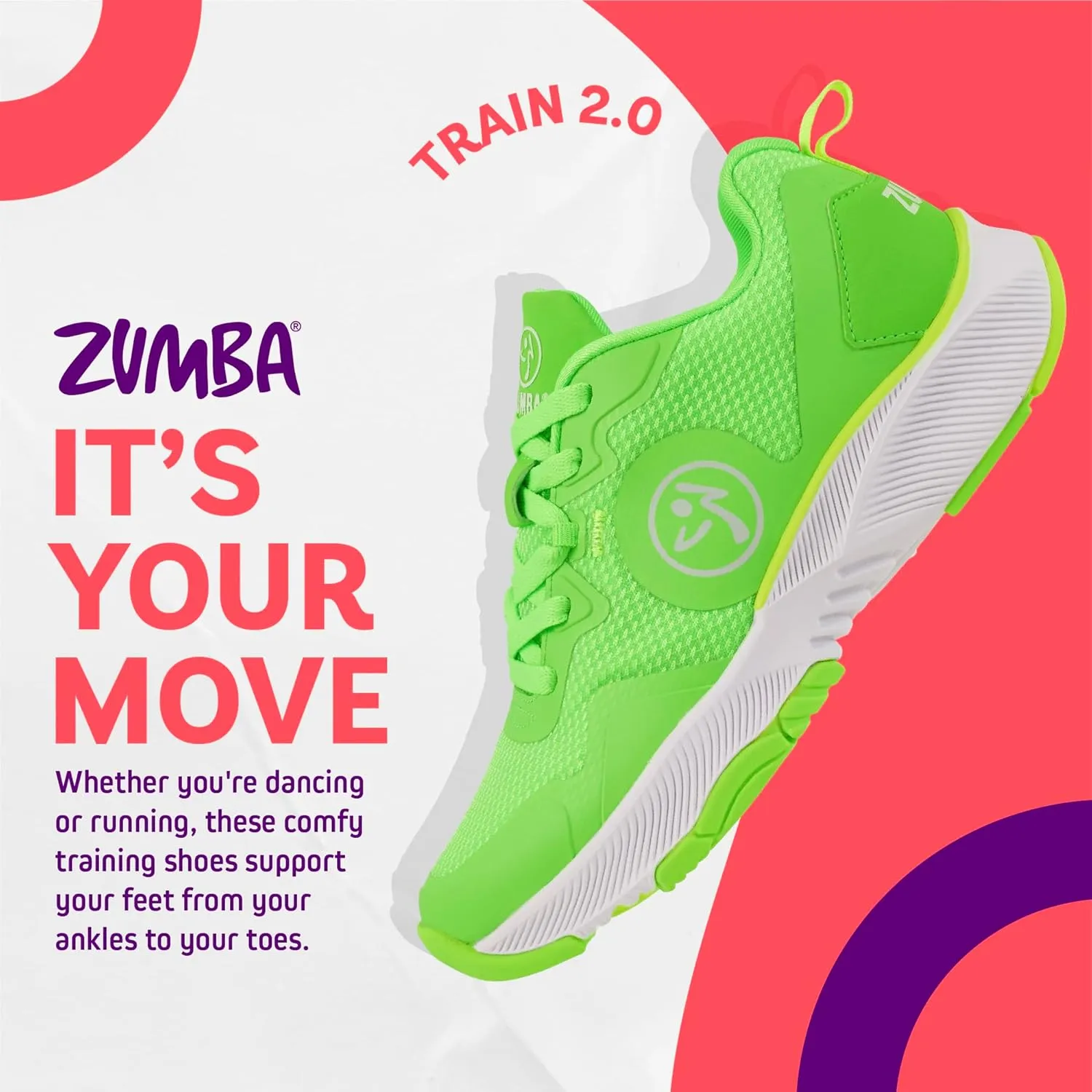 ZUMBA Women’s Train Dance Cardio Sneakers