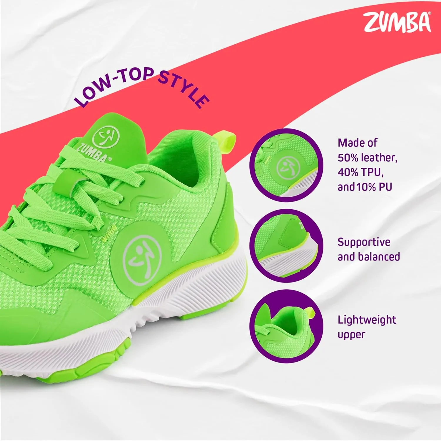 ZUMBA Women’s Train Dance Cardio Sneakers